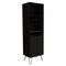Tuhome Manhattan L Bar Cabinet, Eight Built-in Wine Rack, Two Cabinets With Single Door, Black BLW6474 - alternate 3